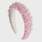 Blaire Pink Pearl Beaded Headband