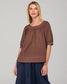 Boom Shankar Women's Brown Cotton Bliss Top | Gretel Lane