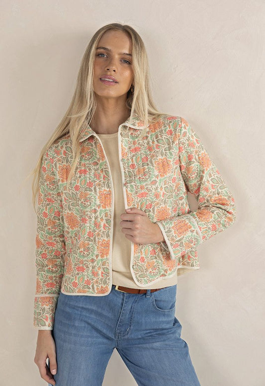 Bonnie Quilted Jacket (Citrus Print) | Womens Jackets Online | Gretel Lane