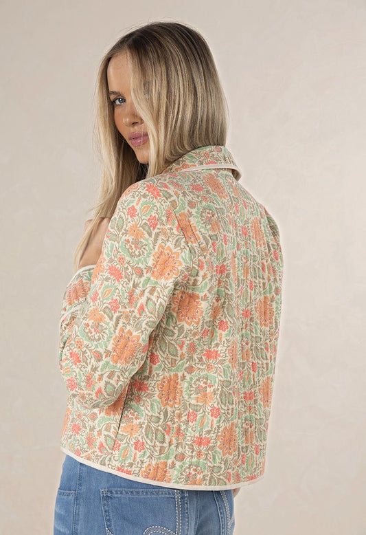 Bonnie Quilted Jacket (Citrus Print) | Womens Jackets Online | Gretel Lane