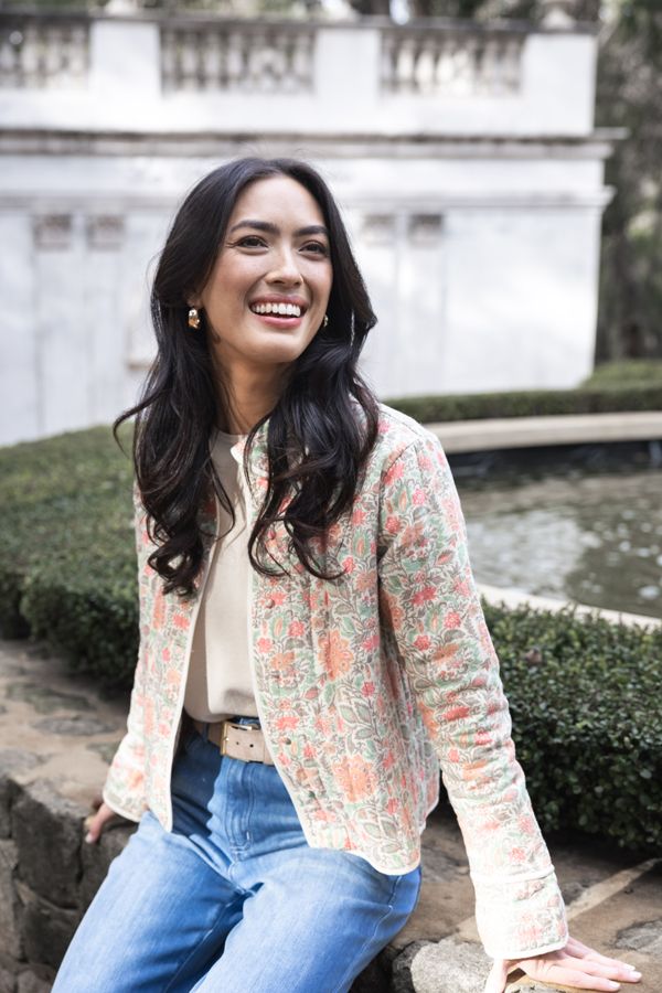 Bonnie Quilted Jacket (Citrus Print) | Womens Jackets Online | Gretel Lane
