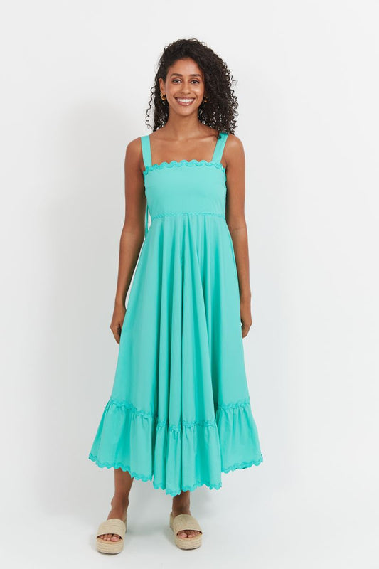 Brasilia Tie Maxi Dress (Mint)