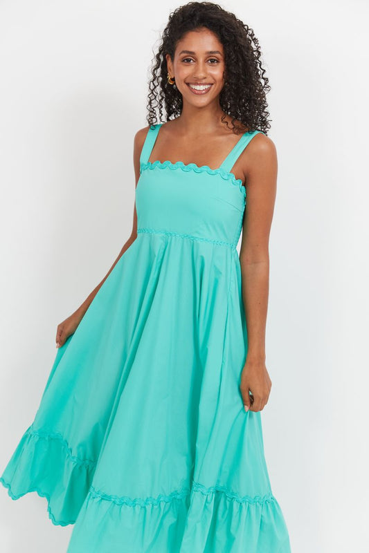 Brasilia Tie Maxi Dress (Mint)