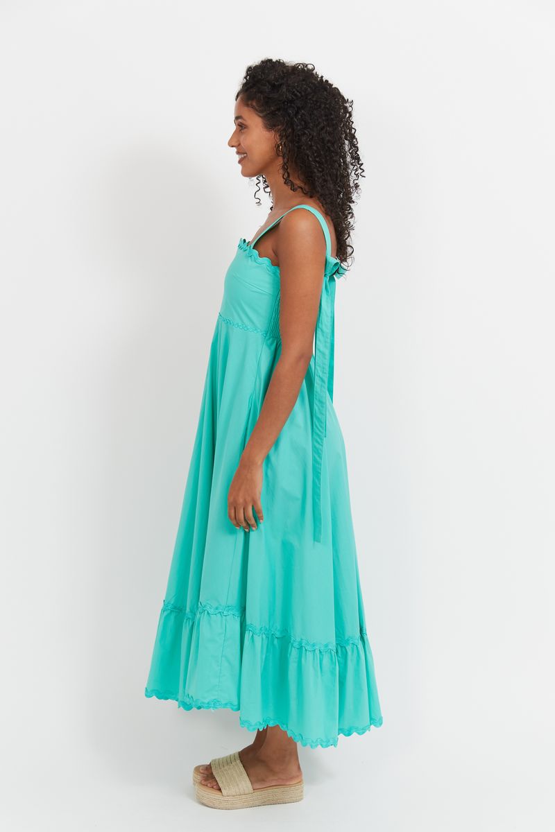 Brasilia Tie Maxi Dress (Mint)