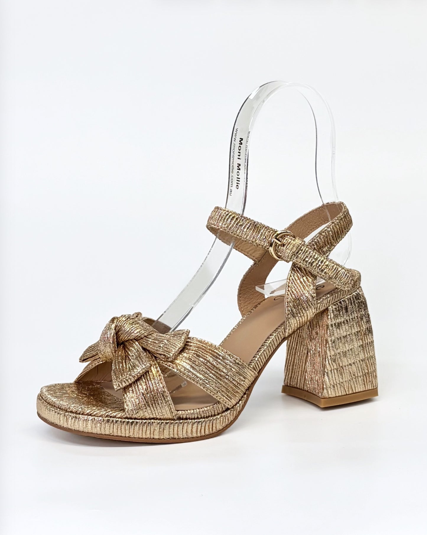 Katie n Me Bree Women's Bow Front Block Heel Rose Gold | Gretel Lane | Women's Block Heel