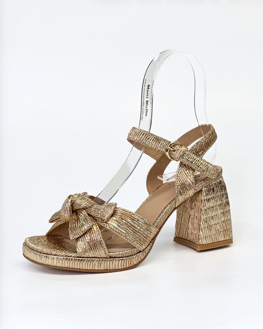 Katie n Me Bree Women's Bow Front Block Heel Rose Gold | Gretel Lane | Women's Block Heel