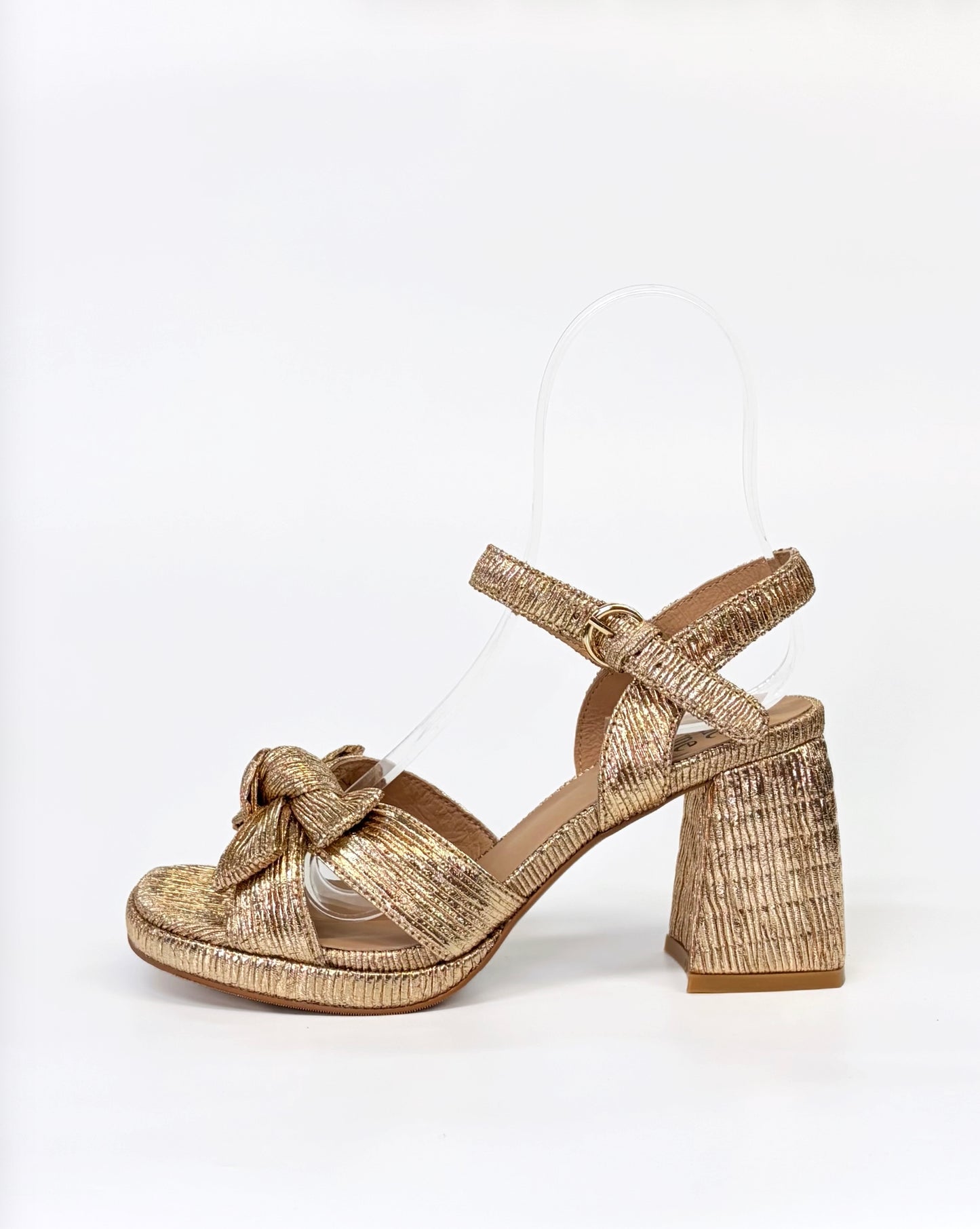 Katie n Me Bree Women's Bow Front Block Heel Rose Gold | Gretel Lane | Women's Block Heel