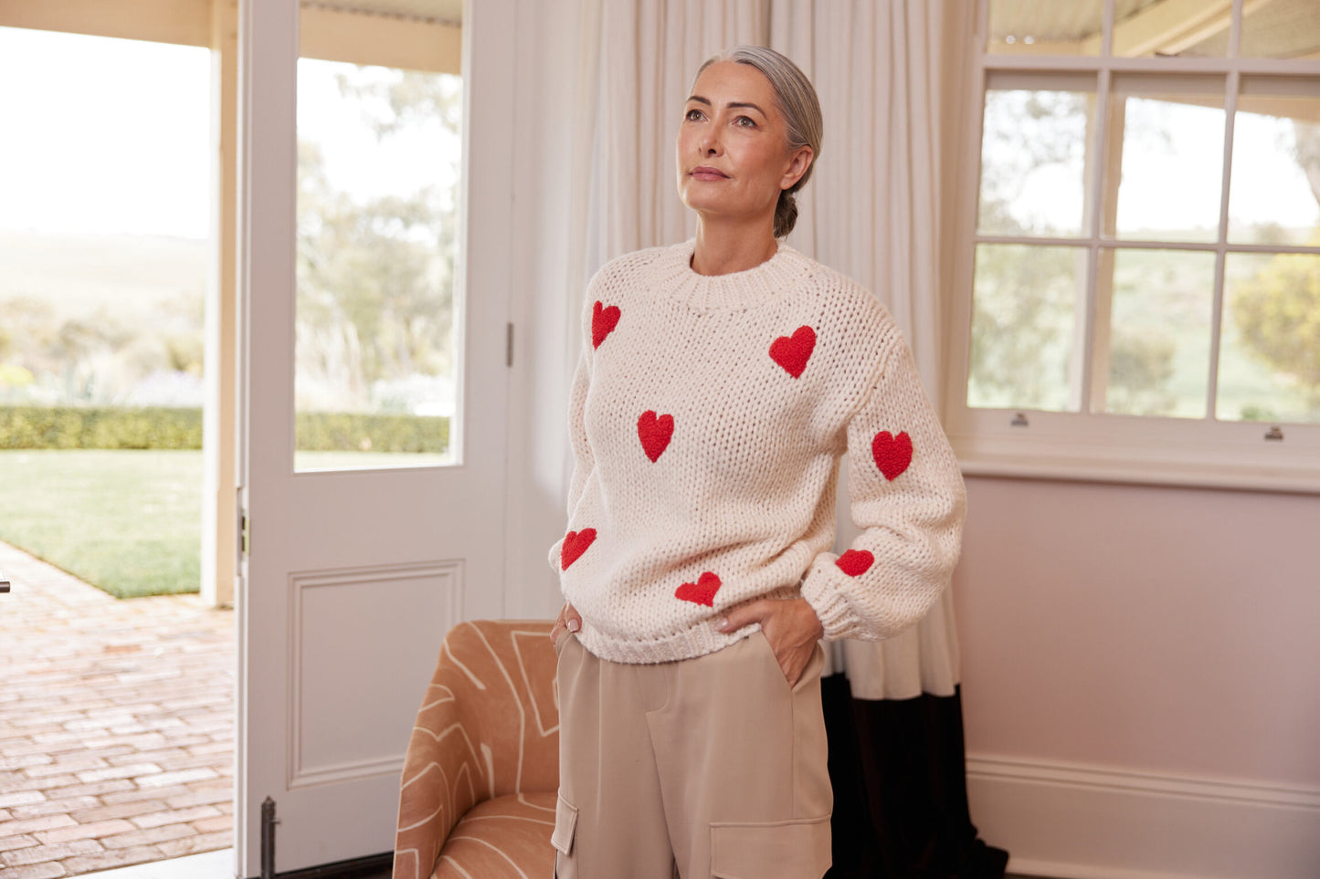 Heart On My Sleeve Knit (Off White)
