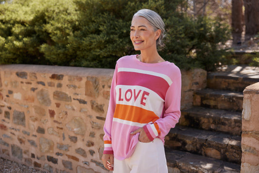 Petra Stripe Love Knit (Pink)