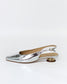 Brazilio CC2645001 Leather Slingback Heel Silver | Women's Shoes Online | Gretel Lane