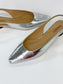 Brazilio CC2645001 Leather Slingback Heel Silver | Women's Shoes Online | Gretel Lane