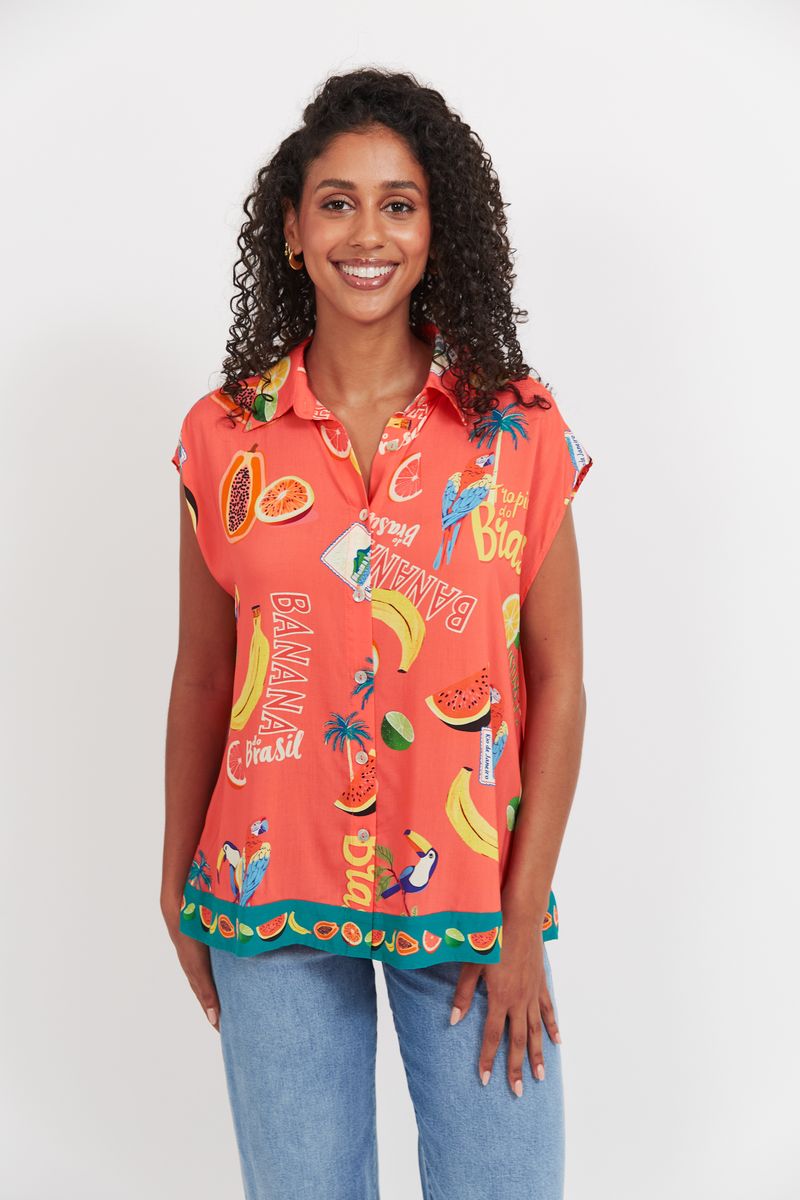 Cabana Sleeveless Shirt (Brasil Coral)