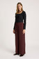 Eb&Ive Women's Maroon Cupro Pants | Gretel Lane