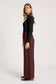 Eb&Ive Women's Maroon Cupro Pants | Gretel Lane