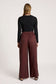 Eb&Ive Women's Maroon Cupro Pants | Gretel Lane