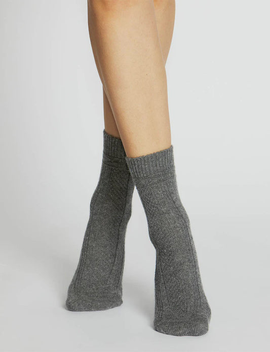 Camella Crew Sock (Charcoal)