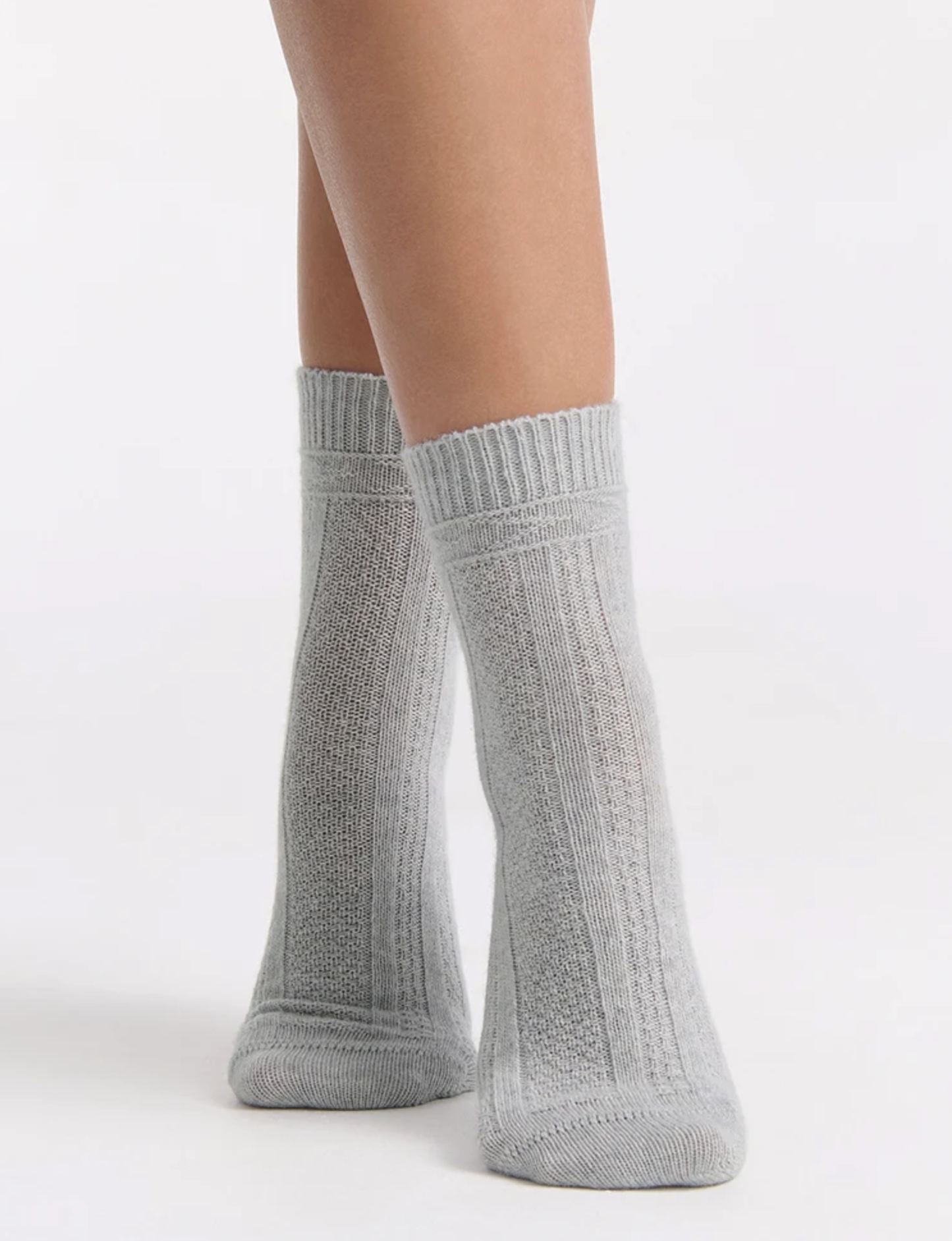 Levante Camella Wool Blend Crew Sock in Grey Marle | Women's Socks | Gretel Lane