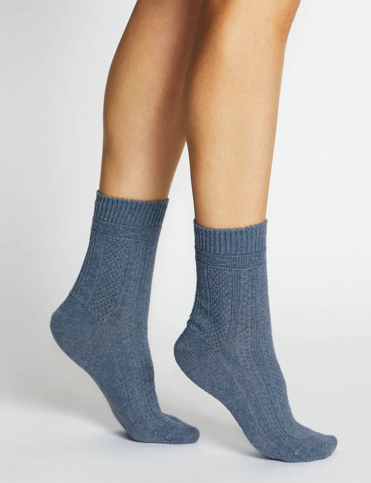 Camella Crew Sock (Azure)