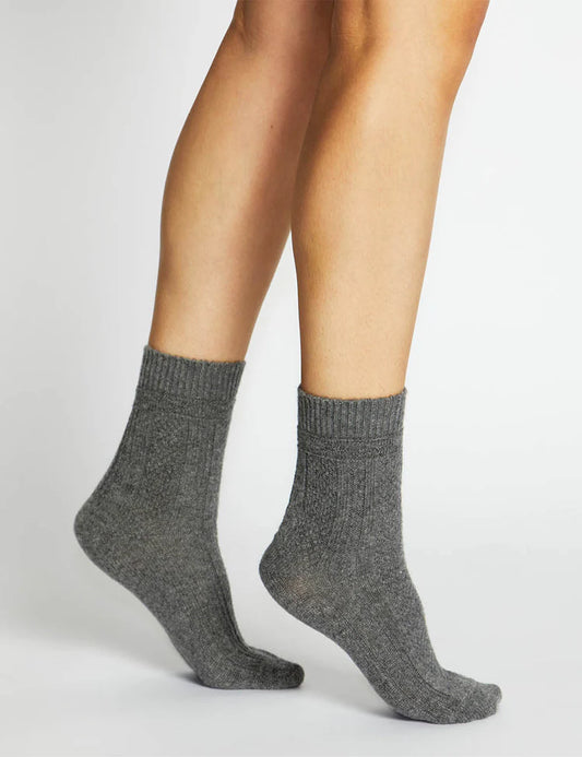 Camella Crew Sock (Charcoal)