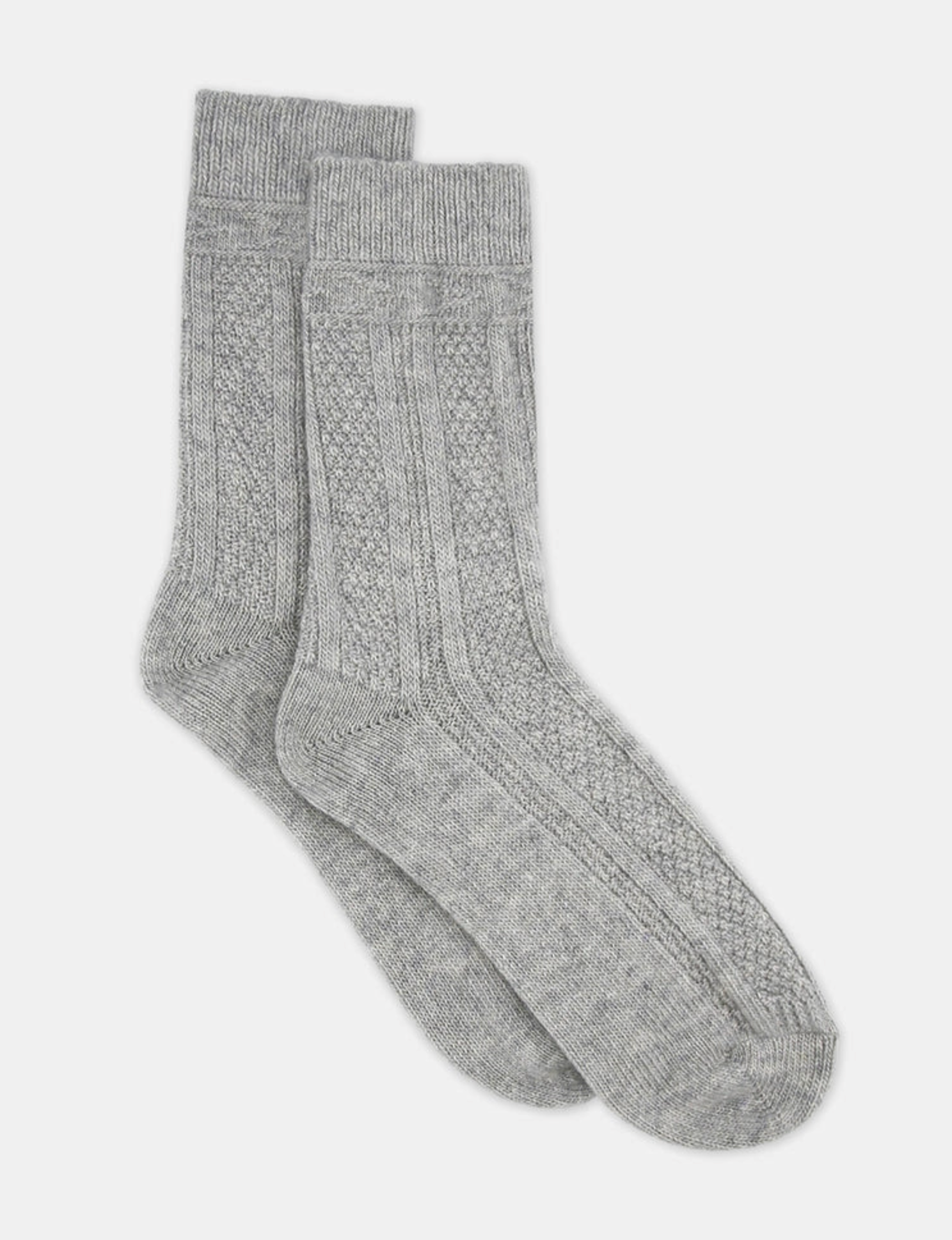 Levante Camella Wool Blend Crew Sock in Grey Marle | Women's Socks | Gretel Lane