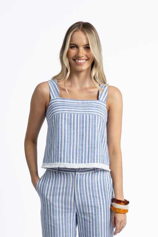Capri Top (Blue/White)