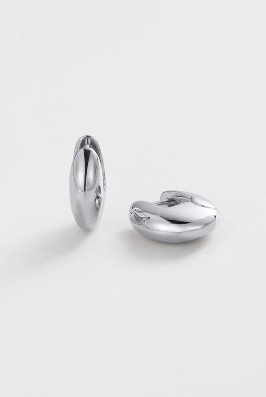 Zafino Carrie Contoured Hoop Silver | Women's Jewellery | Gretel Lane