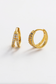 Zafino Celia Double Loop Crystal Huggie Gold | Women's Earrings | Gretel Lane