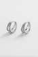 Zafino Celia Double Loop Crystal Huggie Earrings Silver | Women's Jewellery | Gretel Lane