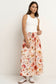 Cheerful Shirred Waist Maxi Skirt (Sunrise Meadow)