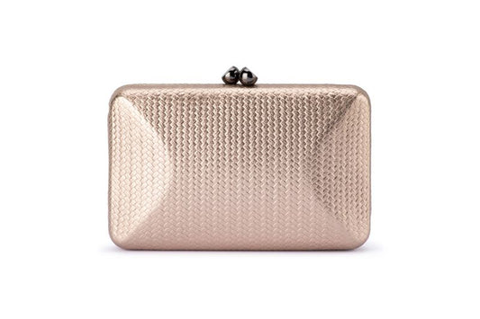 Chica Metallic Textured Clutch (Bronze)