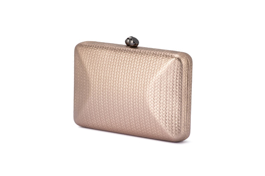 Chica Metallic Textured Clutch (Bronze)