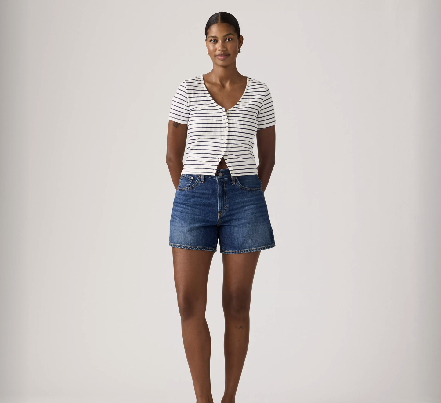 Levi's Cinch Mid-Thigh Denim Short Kiss Goodbye Short | Women's Shorts | Gretel Lane