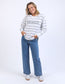 Classic Stripe Simplified Crew (White/Navy Stripe)