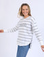 Classic Stripe Simplified Crew (White/Navy Stripe)
