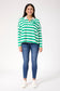 Haven Women's Green Stripe Cotton Columbus Polo Top | Gretel Lane