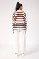 Haven Women's Cotton Chocolate Stripe Columbus Polo Top | Gretel Lane