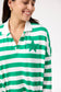 Haven Women's Green Stripe Cotton Columbus Polo Top | Gretel Lane