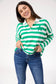 Haven Women's Green Stripe Cotton Columbus Polo Top | Gretel Lane