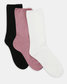 Levante Comfort Top Sock - 3 Pair Pack in White/Black/Rosewood | Women's Socks | Gretel Lane