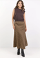 Stories Be Told Companion Cotton Blend Bias Maxi Skirt in Chocolate/Caramel Check | Women's Clothing | Gretel Lane