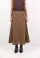 Stories Be Told Companion Cotton Blend Bias Maxi Skirt in Chocolate/Caramel Check | Women's Clothing | Gretel Lane