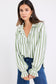 Connection Drop Shoulder LS Shirt (Moss Stripe)