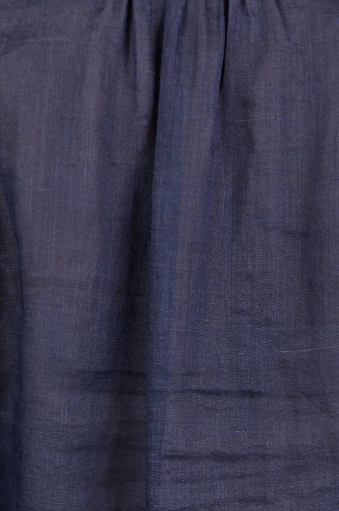 Ivy + Jack Continuance Ramie High Neck Buttoned Short Sleeve Top Navy | Women's Blouses | Gretel Lane