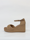 Django & Juliette Cotton Raffia Platform Wedge Sandal Cafe & Natural | Women's Footwear | Gretel Lane