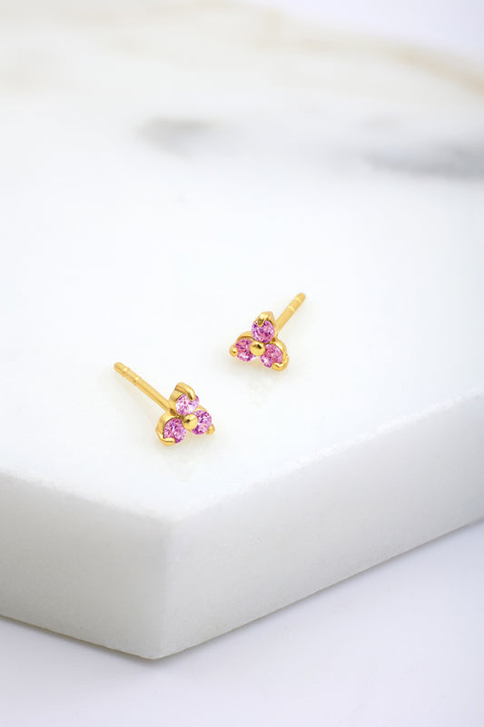 Crystal Cluster Stud (Gold)