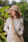 Crystal Wide Brim Raffia