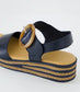 Django & Juliette Cubbie Women's Platform Sandal Navy Leather | Women's Shoes | Gretel Lane