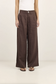 Re:Union Curator Linen Pleat Front Wide Leg Pant Dark Chocolate | Women's Pants | Gretel Lane