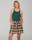 Boom Shankar Green & Pink Flower Print Short | Gretel Lane