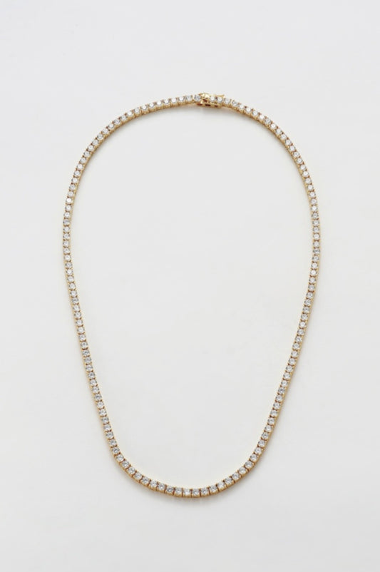 Dani Tennis Necklace (Gold)